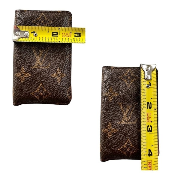 Authentic Louis Vuitton Brown Monogram Leather Pocket Organizer Card Holder - Picture 12 of 13